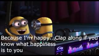 Pharrell WilliamsHappy Lyrics Despicable Me 2 [upl. by Lednik970]