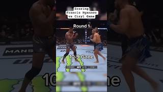 Scoring Francis Ngannou vs Ciryl Gane in 1min shorts ufc francisngannou anthonyjoshua cirylgane [upl. by Helse823]